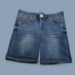 Wmns Democracy "Ab" Solution Casual Comfortable Summer Blue Jean Shorts Size 6